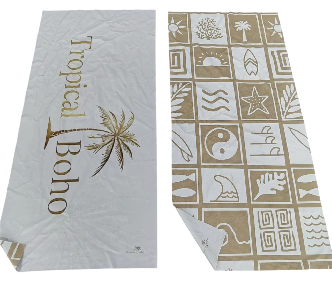 Beige logo towel